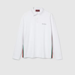 white Cotton piquet shirt with Web